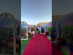 เต็นท์บับเบิ้ลป้องกันรังสียูวีแบบพกพาพร้อมระบบไฟส่องสว่าง