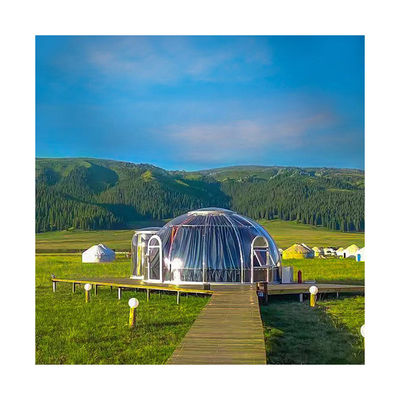 คุณภาพ  Durable Lightweight 6m Geodesic Dome Thickness 3.5mm Dome Igloo Tent โรงงาน