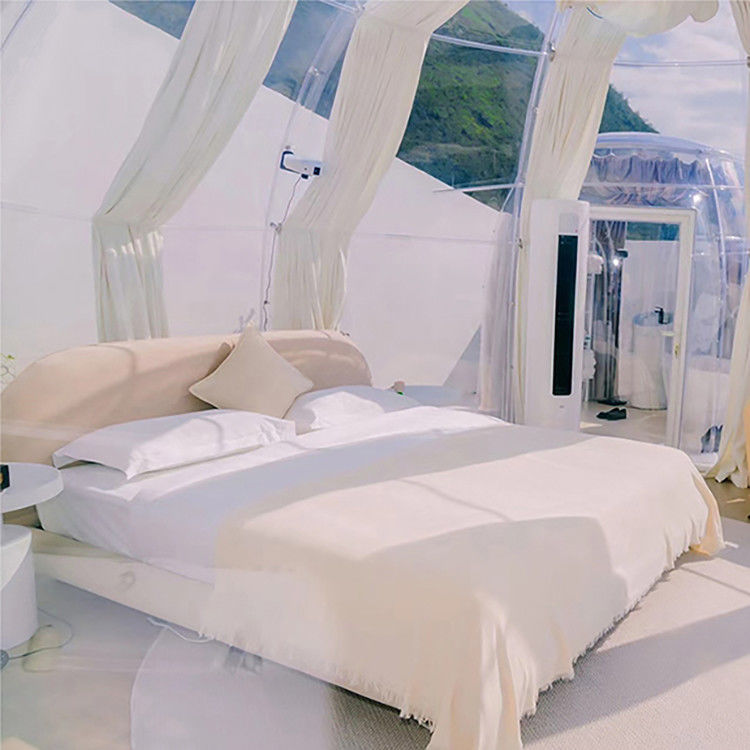 Modern Resort ฟองอากาศ Dome เต็นท์ ฉนวนกันเสียงสูงหรูหราพร้อมไฟ LED
