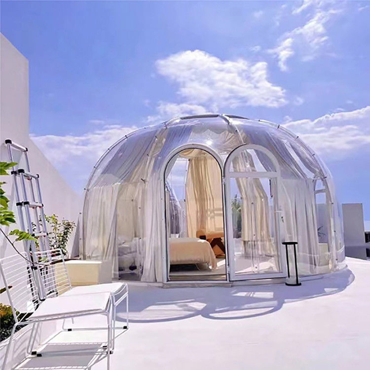 Modern Resort ฟองอากาศ Dome เต็นท์ ฉนวนกันเสียงสูงหรูหราพร้อมไฟ LED