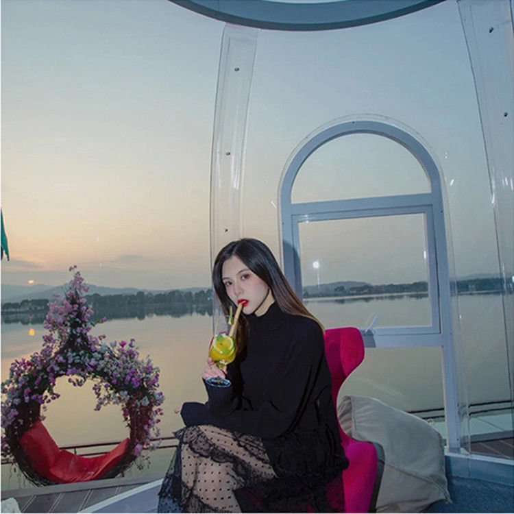 บ้านเต็นท์ฟองทนทานเส้นผ่านศูนย์กลาง 2.5 ม. เต็นท์ฟองหรูหราสำหรับสิ่งอำนวยความสะดวกเพื่อการพักผ่อน
