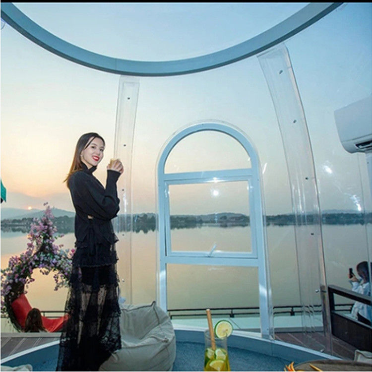บ้านเต็นท์ฟองทนทานเส้นผ่านศูนย์กลาง 2.5 ม. เต็นท์ฟองหรูหราสำหรับสิ่งอำนวยความสะดวกเพื่อการพักผ่อน
