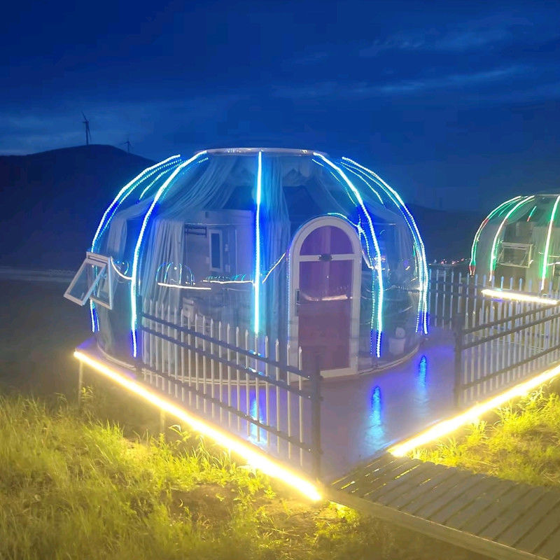 3m X 2.3m Igloo Bubble Tent บ้านโพลิคาร์บอเนตโดม พร้อมกล่องกระดาษไม้