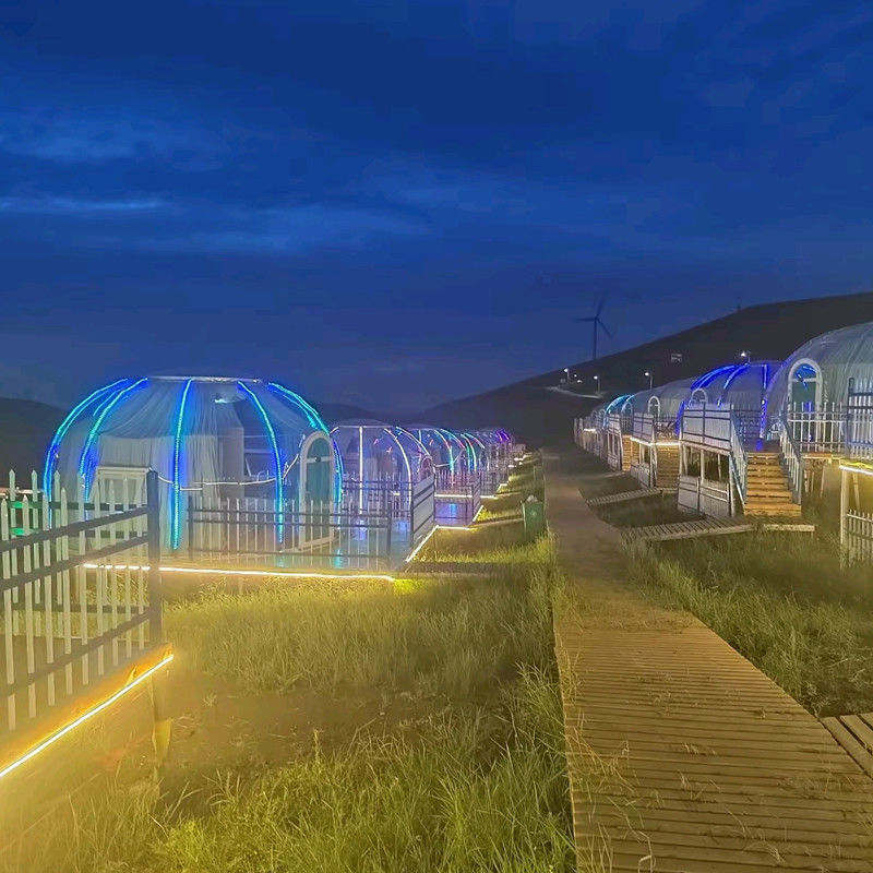 3m X 2.3m Igloo Bubble Tent บ้านโพลิคาร์บอเนตโดม พร้อมกล่องกระดาษไม้