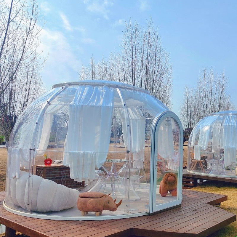 3m x 2.3m Clear Dome House Igloo Bubble Tent พร้อมงานเลี้ยงและกิจกรรม