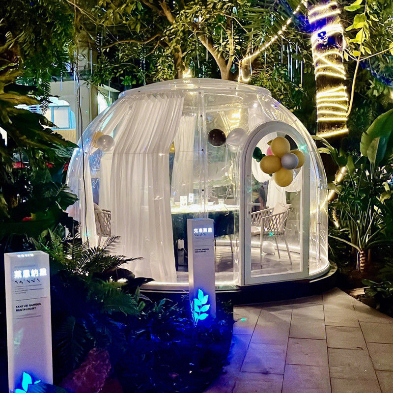 PC Dome House Glamping Bubble Tent สําหรับแคมป์กลางแจ้งและงานเลี้ยงในสวนหลังบ้าน