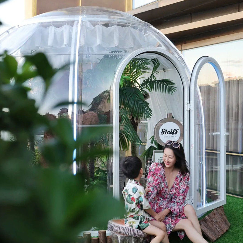 พาร์คพีซี Clear Igloo Dome Tent 6m Geodetic Dome สําหรับแคมป์กลางแจ้ง