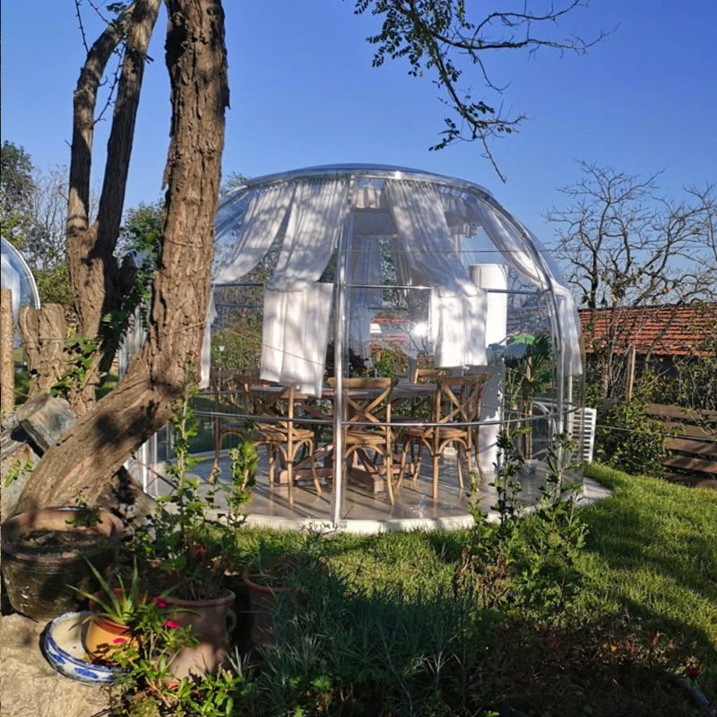 6m Geodesic PC Clear Dome ความต้านทานต่อยูวี 99.9% Dome House สําหรับงานปาร์ตี้และกิจกรรม